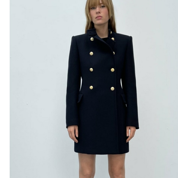 Zara | Jackets u0026 Coats | Zara Wool Blend High Collar Coat | Poshmark